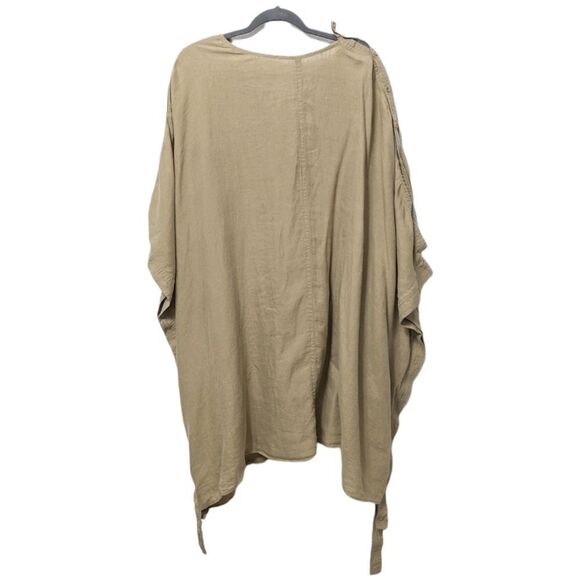 YOHJI YAMAMOTO Natural Linen Button Lagenlook French Dress - Picture 5 of 7